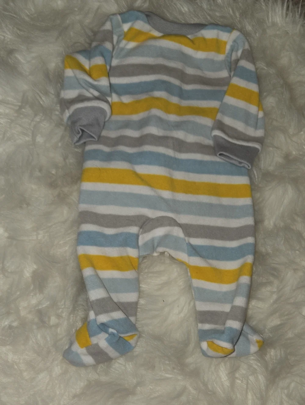 Little Brother Striped Fleece Footie Sleeper